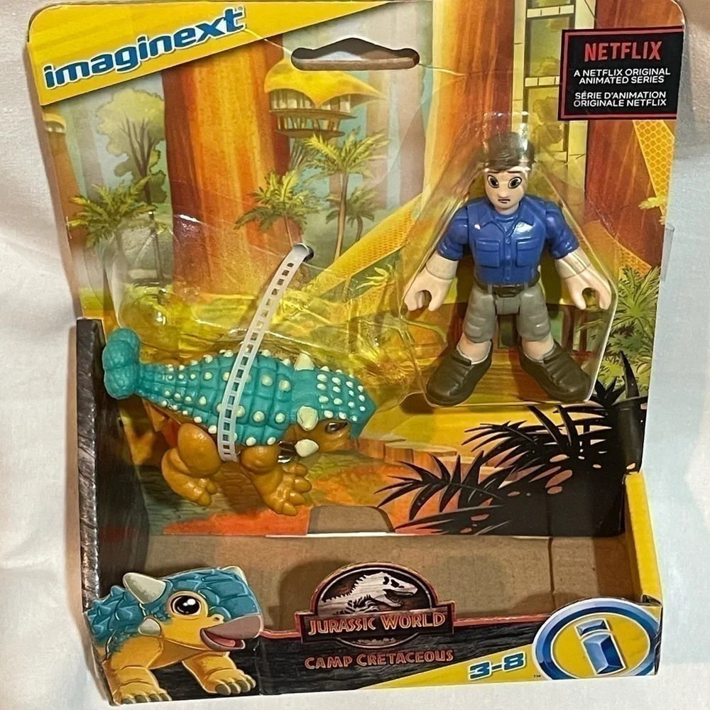 New In Package Fisher Price Imaginext Jurassic World Ankylosaurus & Ben